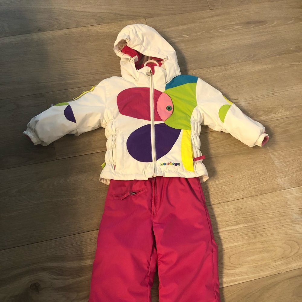 Gently used ski outfit for toddler girl.